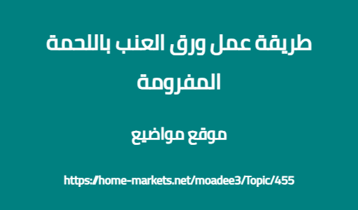 طريقة عمل ورق العنب باللحمة المفرومة