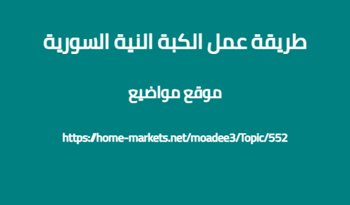 طريقة عمل الكبة النية السورية