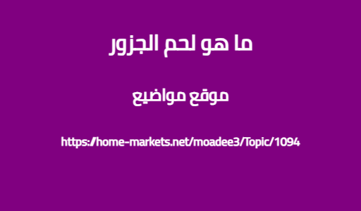 ما هو لحم الجزور