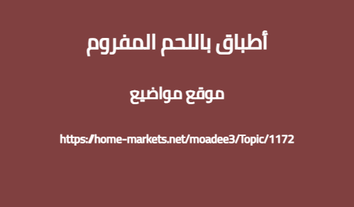 أطباق باللحم المفروم