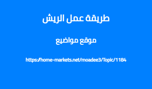 طريقة عمل الريش