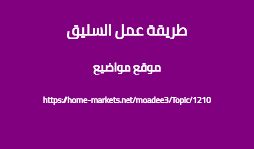 طريقة عمل السليق