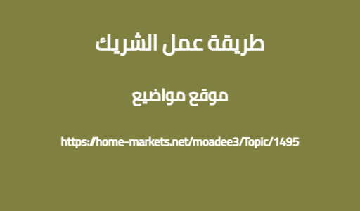 طريقة عمل الشريك