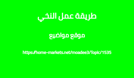 طريقة عمل النخي