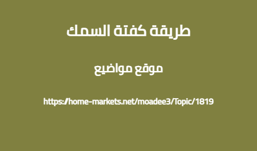 طريقة كفتة السمك
