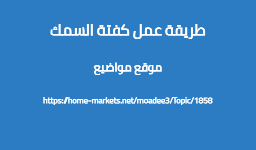 طريقة عمل كفتة السمك