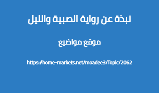 نبذة عن رواية الصبية والليل