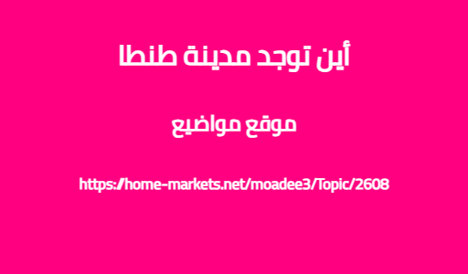 أين توجد مدينة طنطا