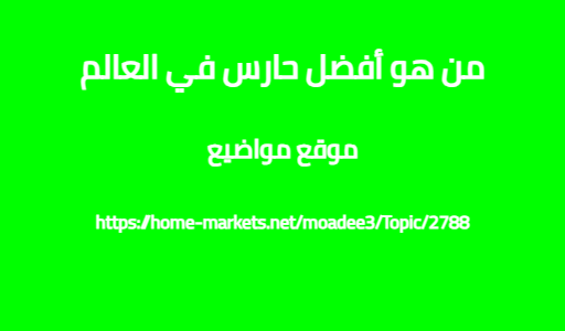 من هو أفضل حارس في العالم