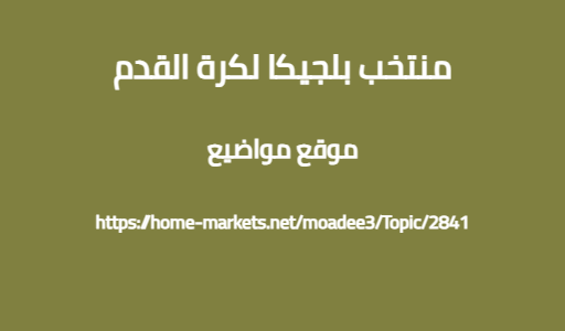 منتخب بلجيكا لكرة القدم