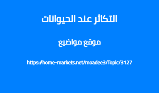 التكاثر عند الحيوانات
