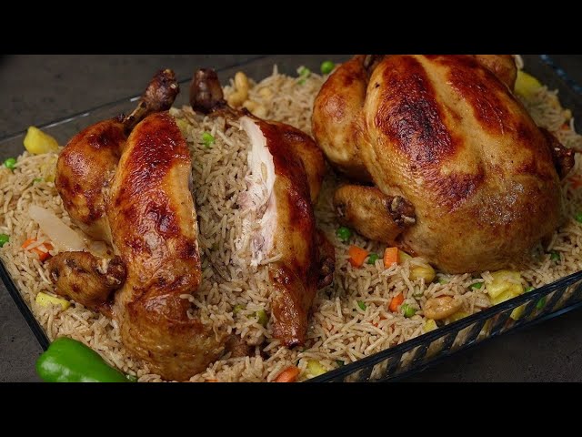 طريقة طبخ الدجاج المحشي بالأرز
