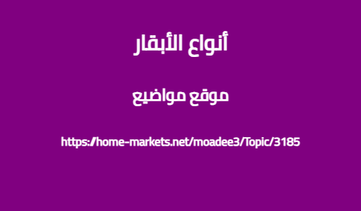 أنواع الأبقار