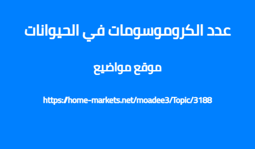 عدد الكروموسومات في الحيوانات
