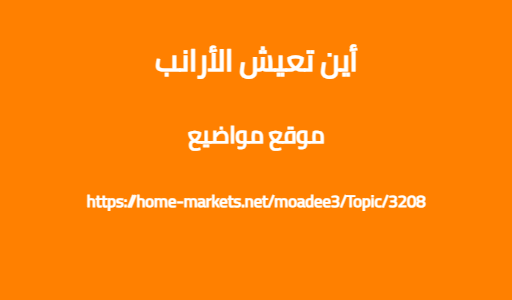 أين تعيش الأرانب