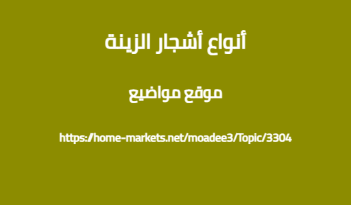 أنواع أشجار الزينة
