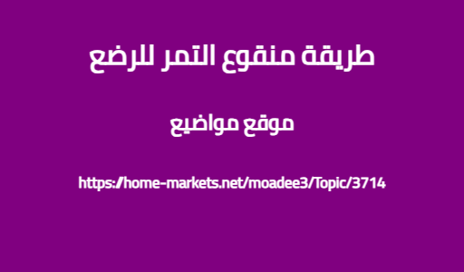 طريقة منقوع التمر للرضع