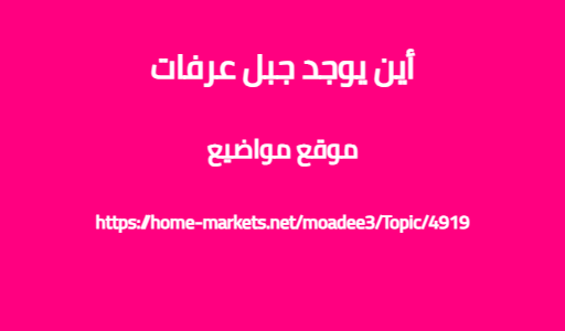أين يوجد جبل عرفات