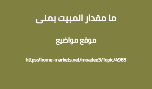 ما مقدار المبيت بمنى